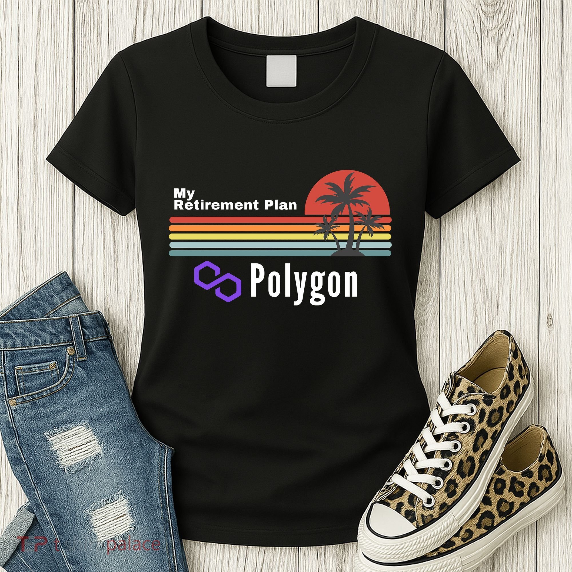 Polygon My Retirement Plan, Polygon Logo, Polygon Crypto Women's T-Shirt