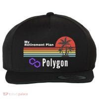 Polygon My Retirement Plan, Polygon Logo, Polygon Crypto Wool Snapback Cap thumb 0