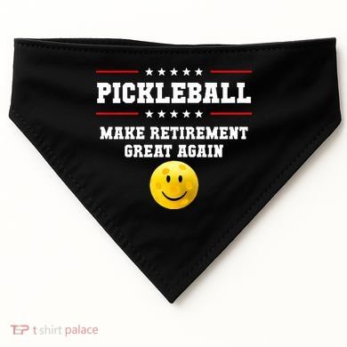 Pickleball Make Retirement Great Again USA-Made Doggie Bandana