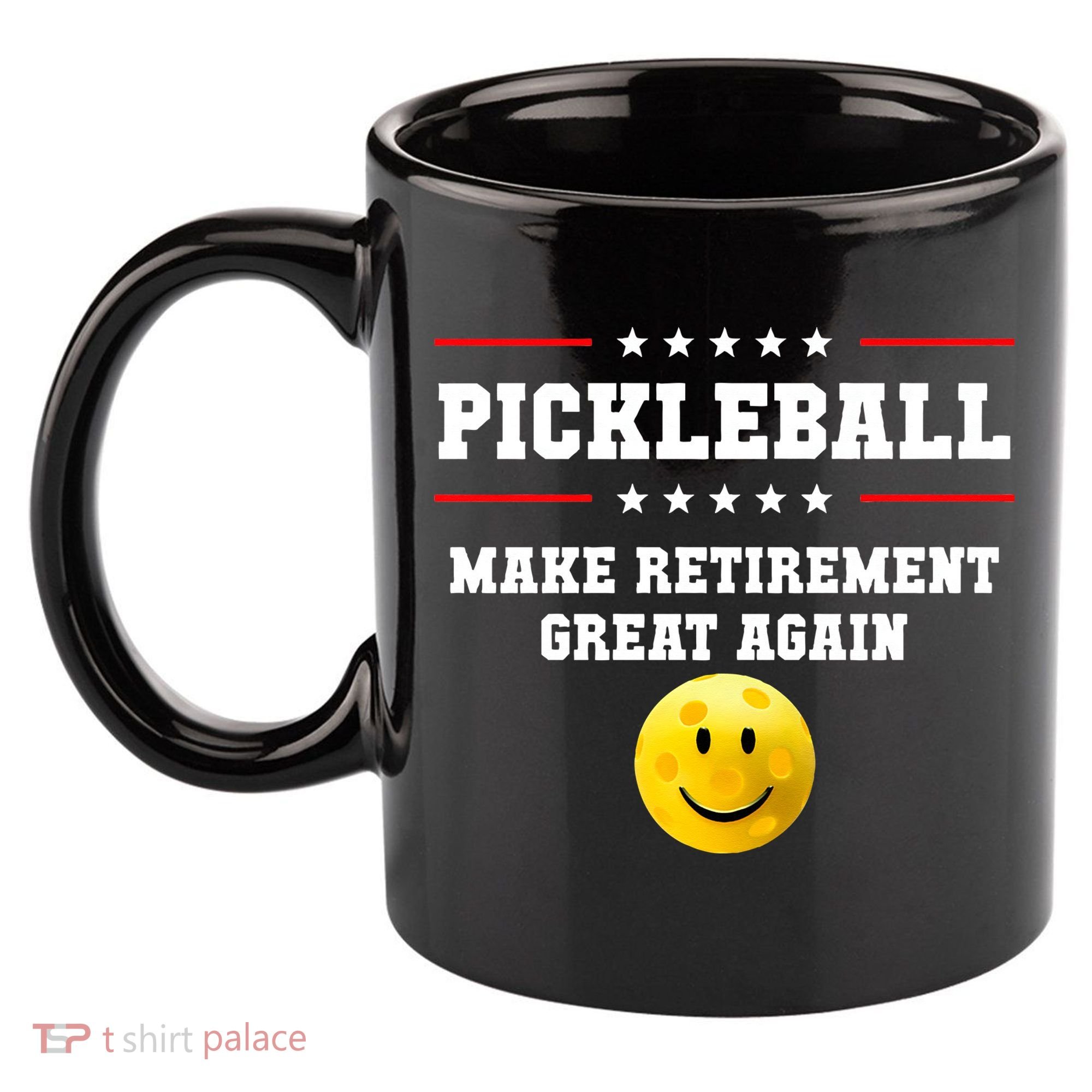 Pickleball Make Retirement Great Again 11oz C Handle Ceramic Mug