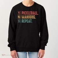 Pickleball Mahjong Repeat Women's Sweatshirt thumb 0