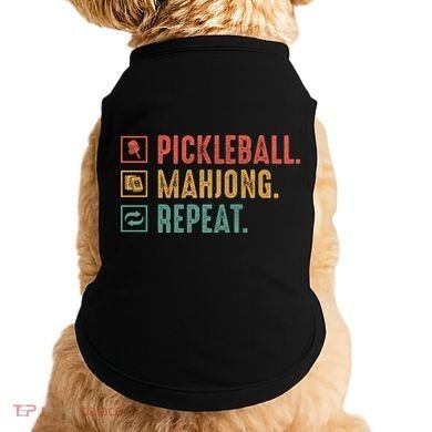 Pickleball Mahjong Repeat Doggie Tank