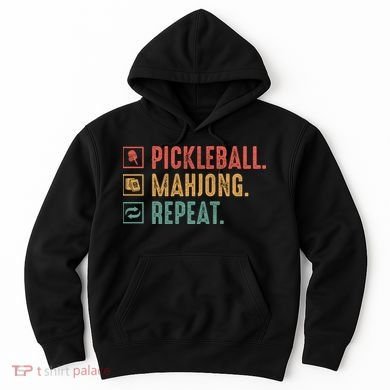 Pickleball Mahjong Repeat Hoodie
