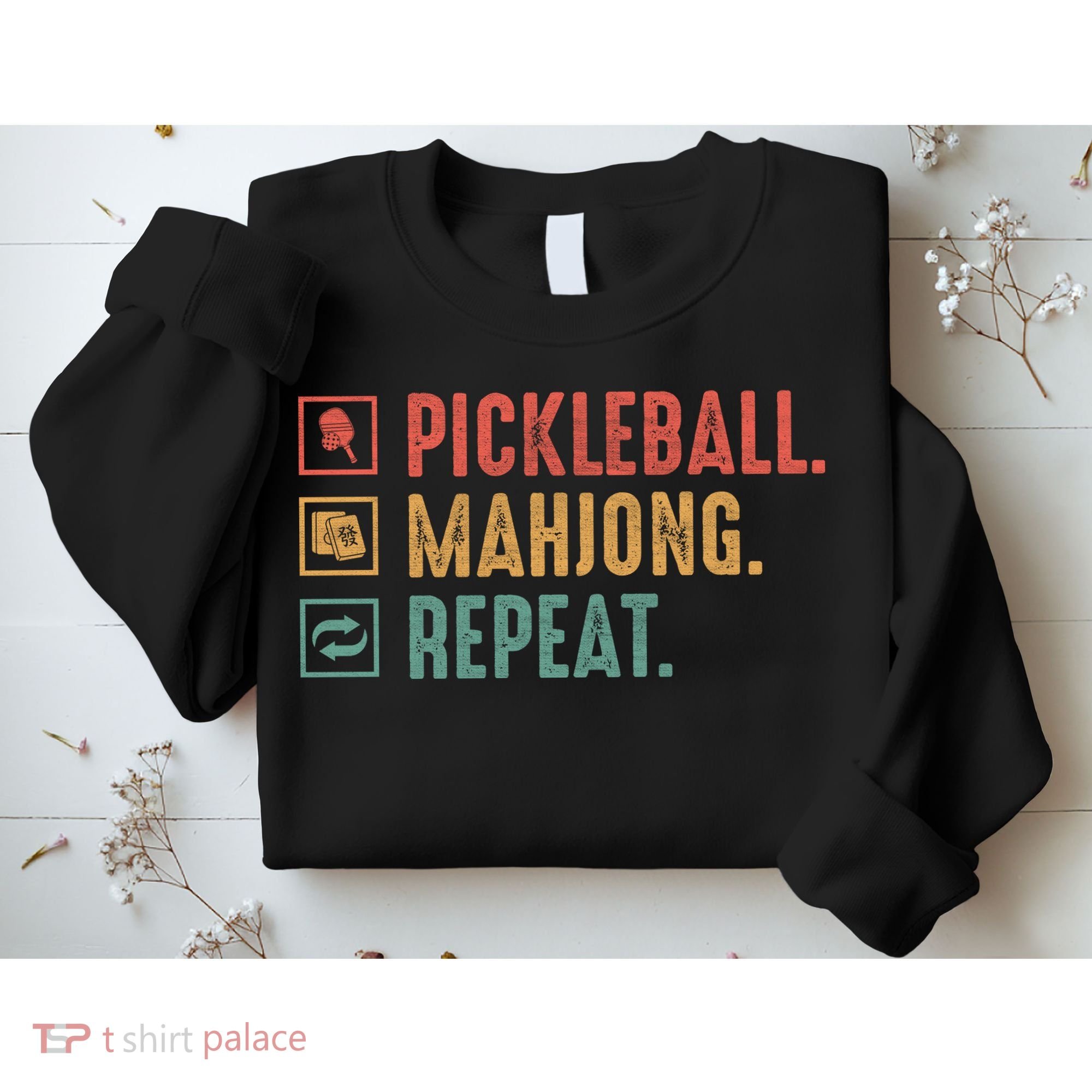 Pickleball Mahjong Repeat Sweatshirt