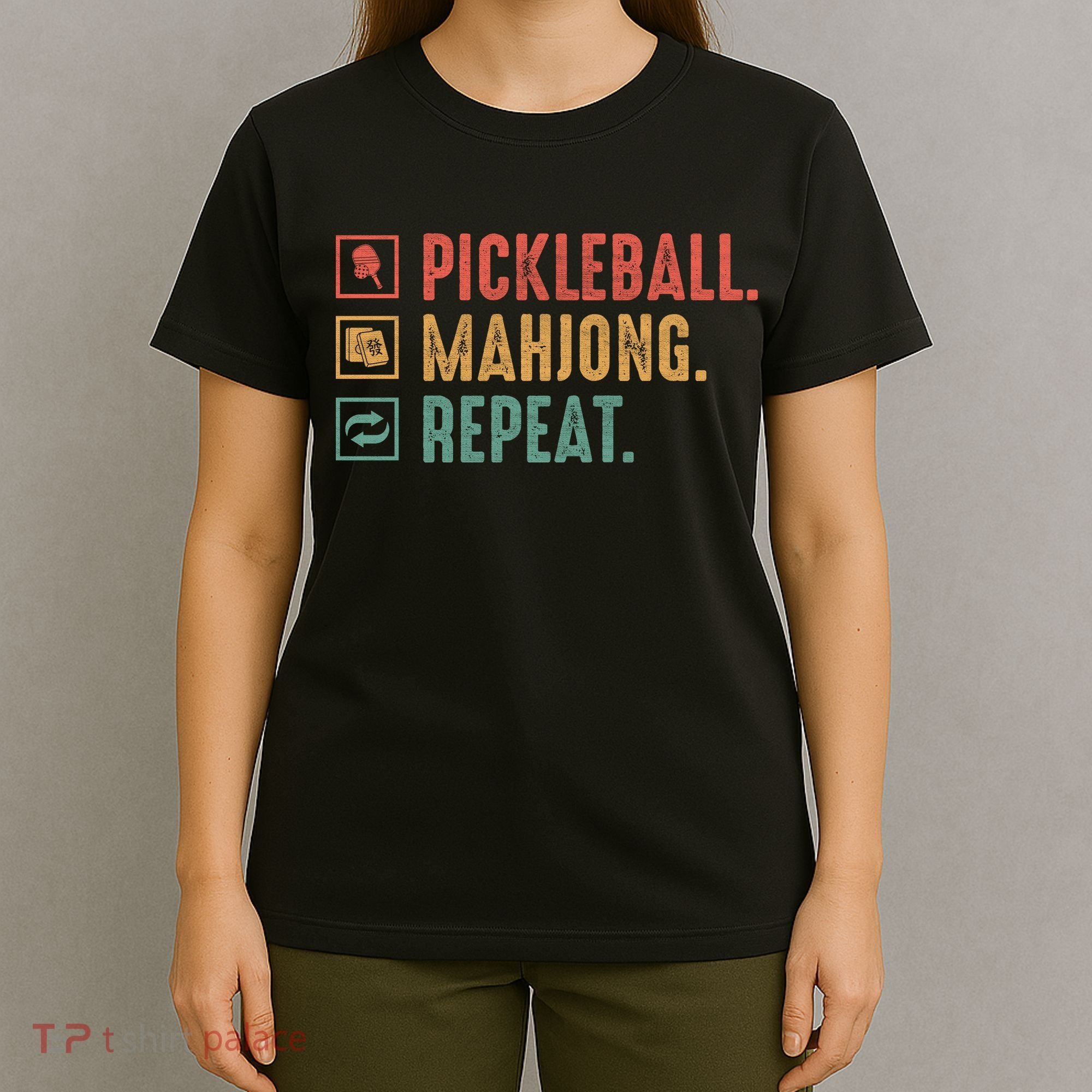 Pickleball Mahjong Repeat T-Shirt