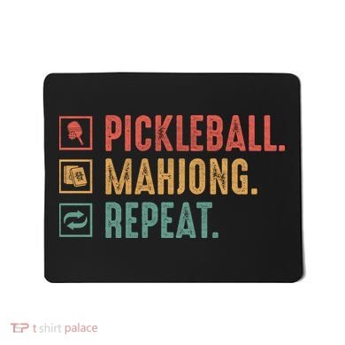 Pickleball Mahjong Repeat Mousepad