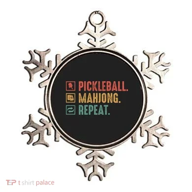 Pickleball Mahjong Repeat Ornament
