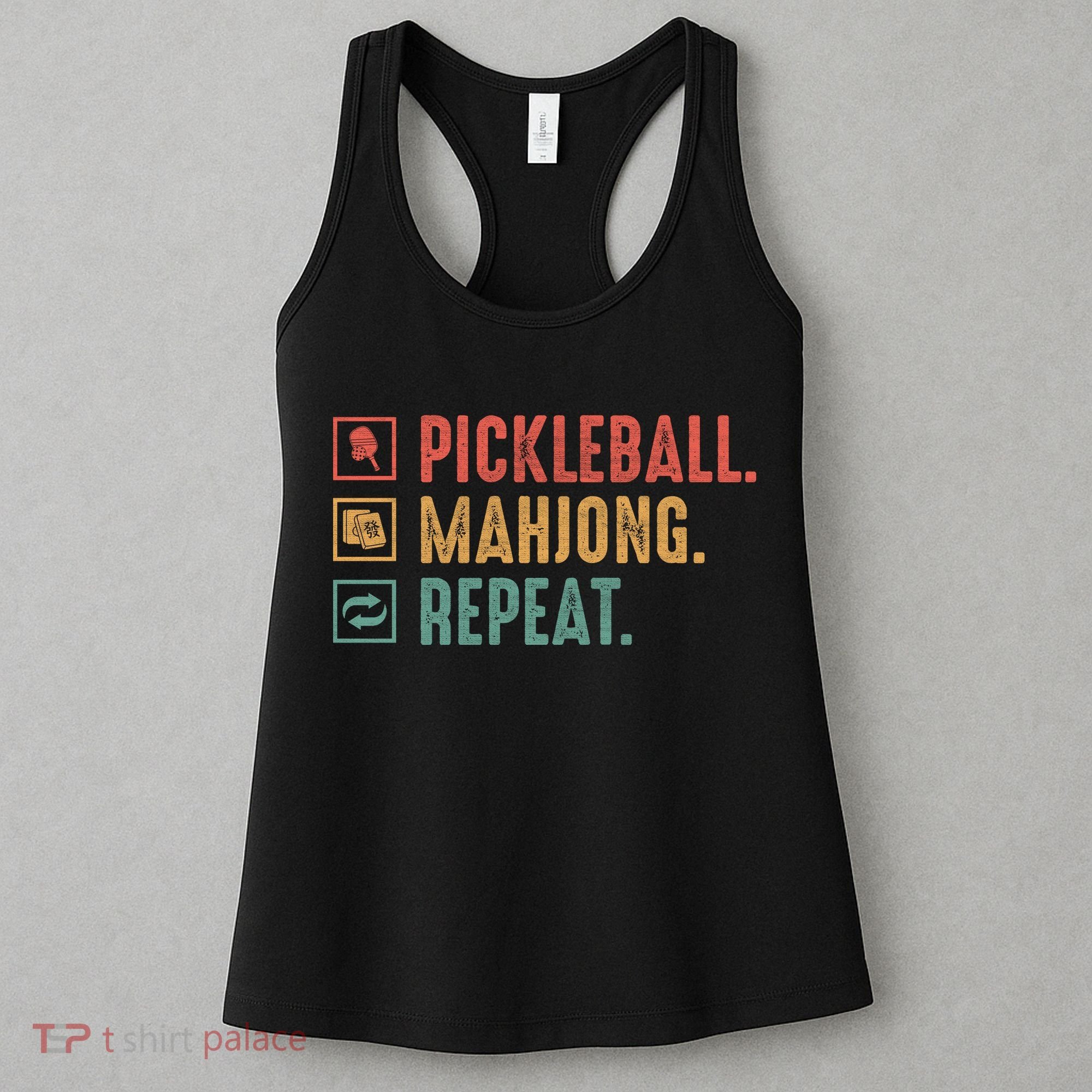 Pickleball Mahjong Repeat Women's Tank Top