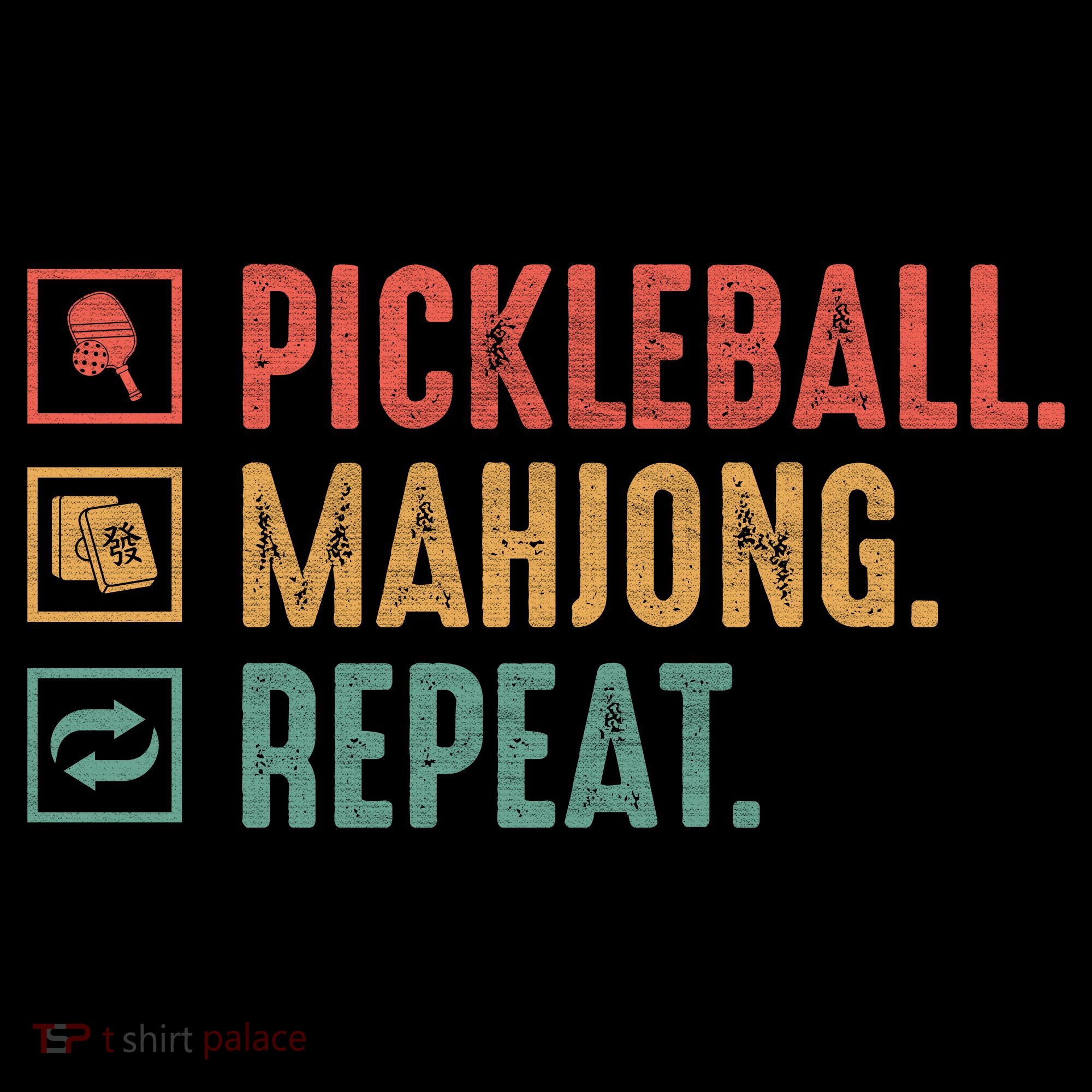 Pickleball Mahjong Repeat Toddler Hoodie