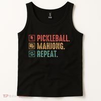 Pickleball Mahjong Repeat Tank Top thumb 2