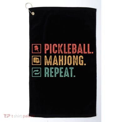 Pickleball Mahjong Repeat Golf Towel