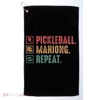 Pickleball Mahjong Repeat Golf Towel thumb 0