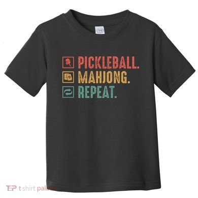 Pickleball Mahjong Repeat Toddler T-Shirt