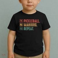 Pickleball Mahjong Repeat Toddler T-Shirt thumb 2