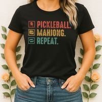 Pickleball Mahjong Repeat Women's T-Shirt thumb 2