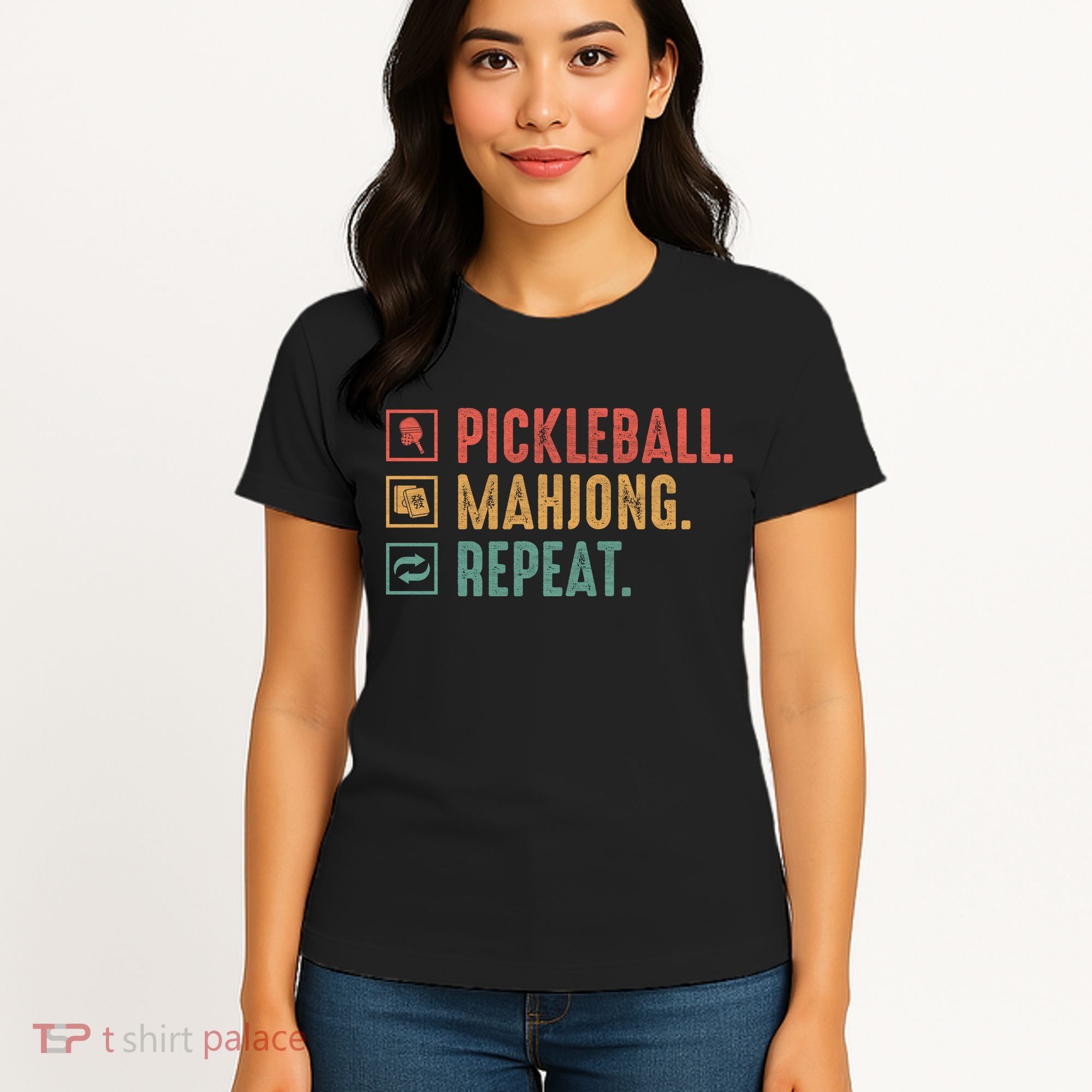 Pickleball Mahjong Repeat Women's T-Shirt