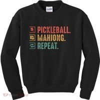 Pickleball Mahjong Repeat Kids Sweatshirt thumb 0