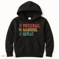 Pickleball Mahjong Repeat Kids Hoodie thumb 0