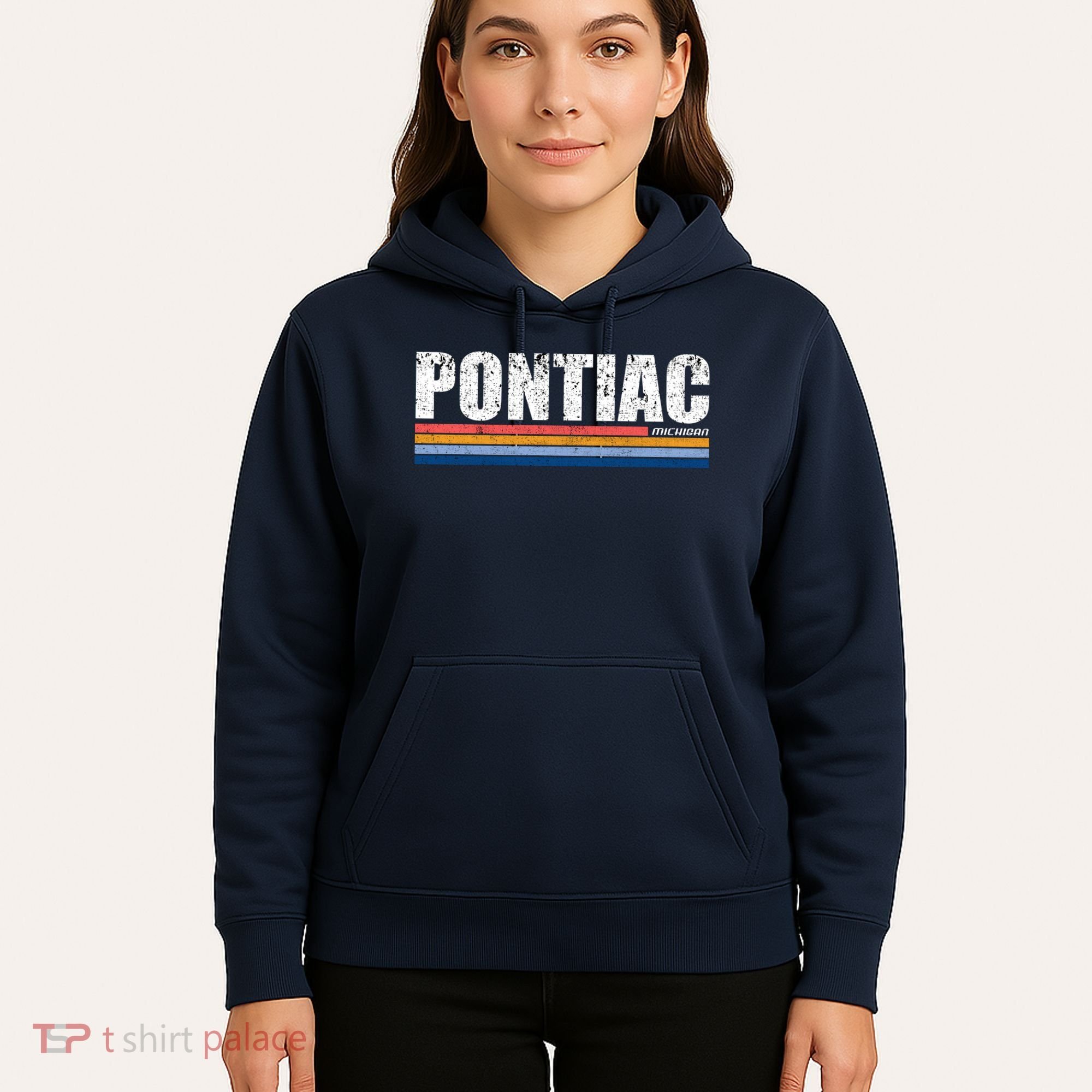 Pontiac Michigan Retro Hoodie