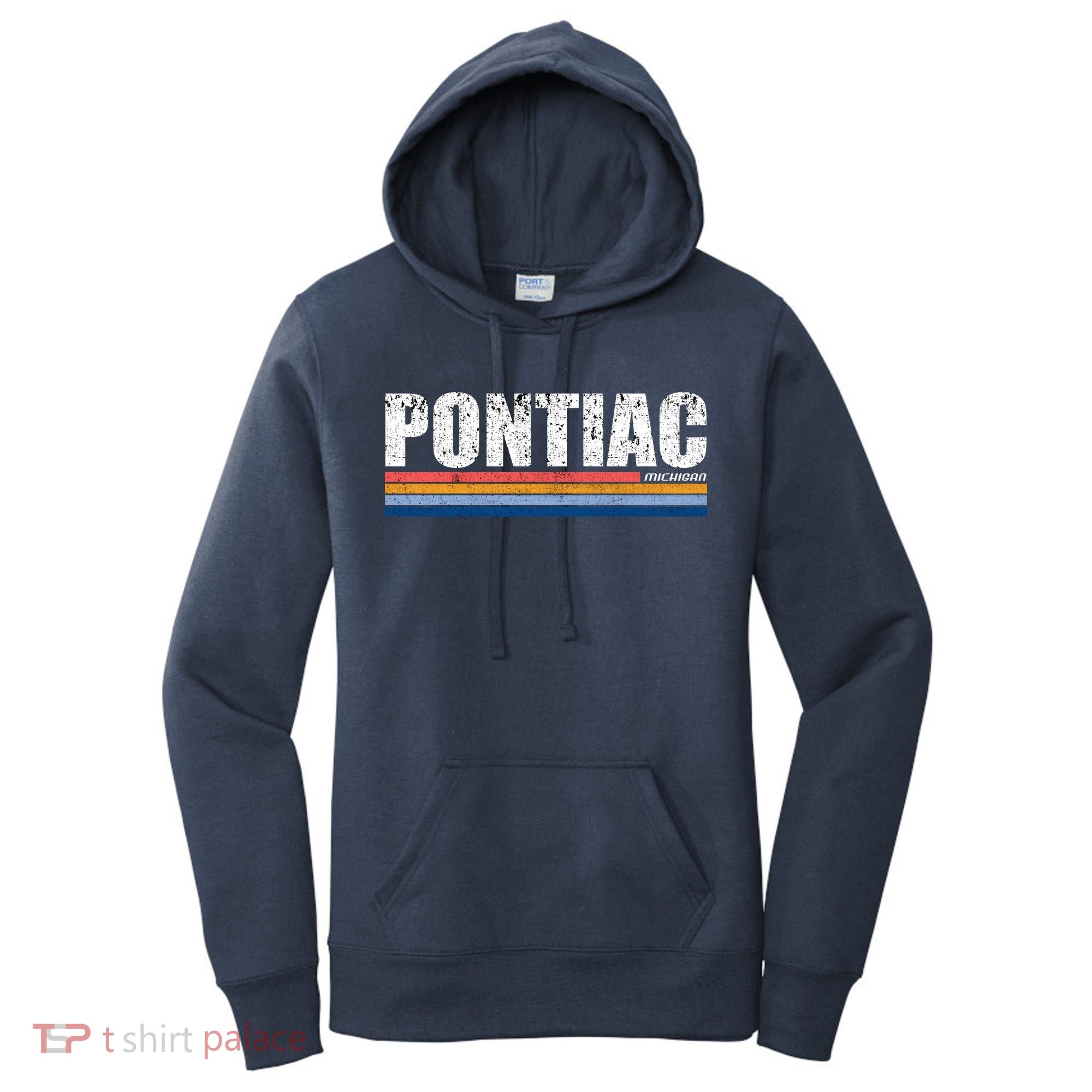 Pontiac Michigan Retro Women's Hoodie