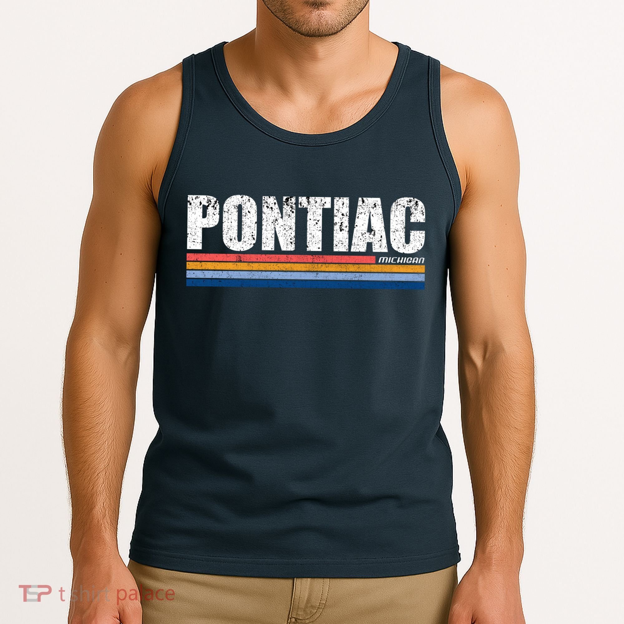 Pontiac Michigan Retro Tank Top