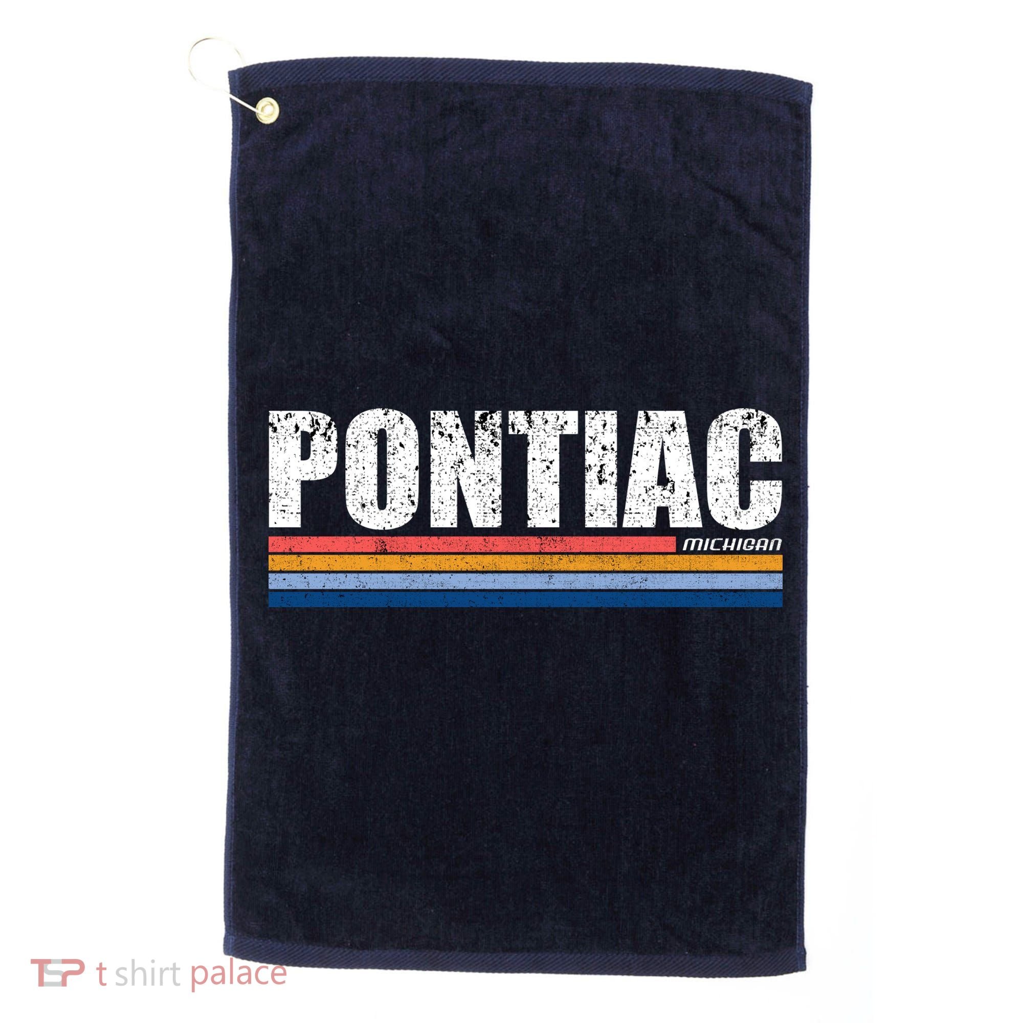 Pontiac Michigan Retro Golf Towel