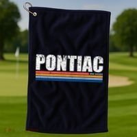 Pontiac Michigan Retro Golf Towel thumb 1