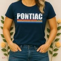 Pontiac Michigan Retro Women's T-Shirt thumb 2