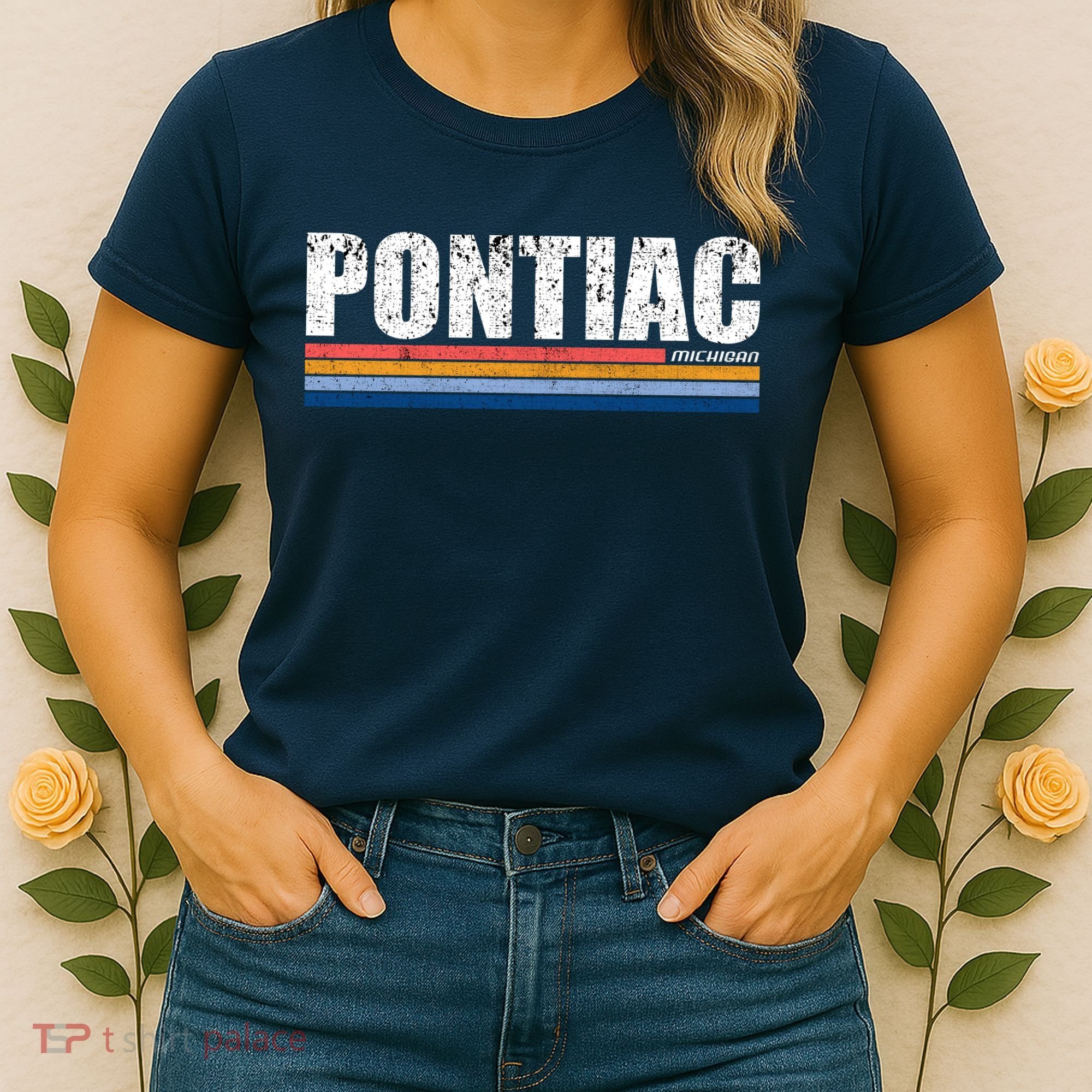 Pontiac Michigan Retro Women's T-Shirt