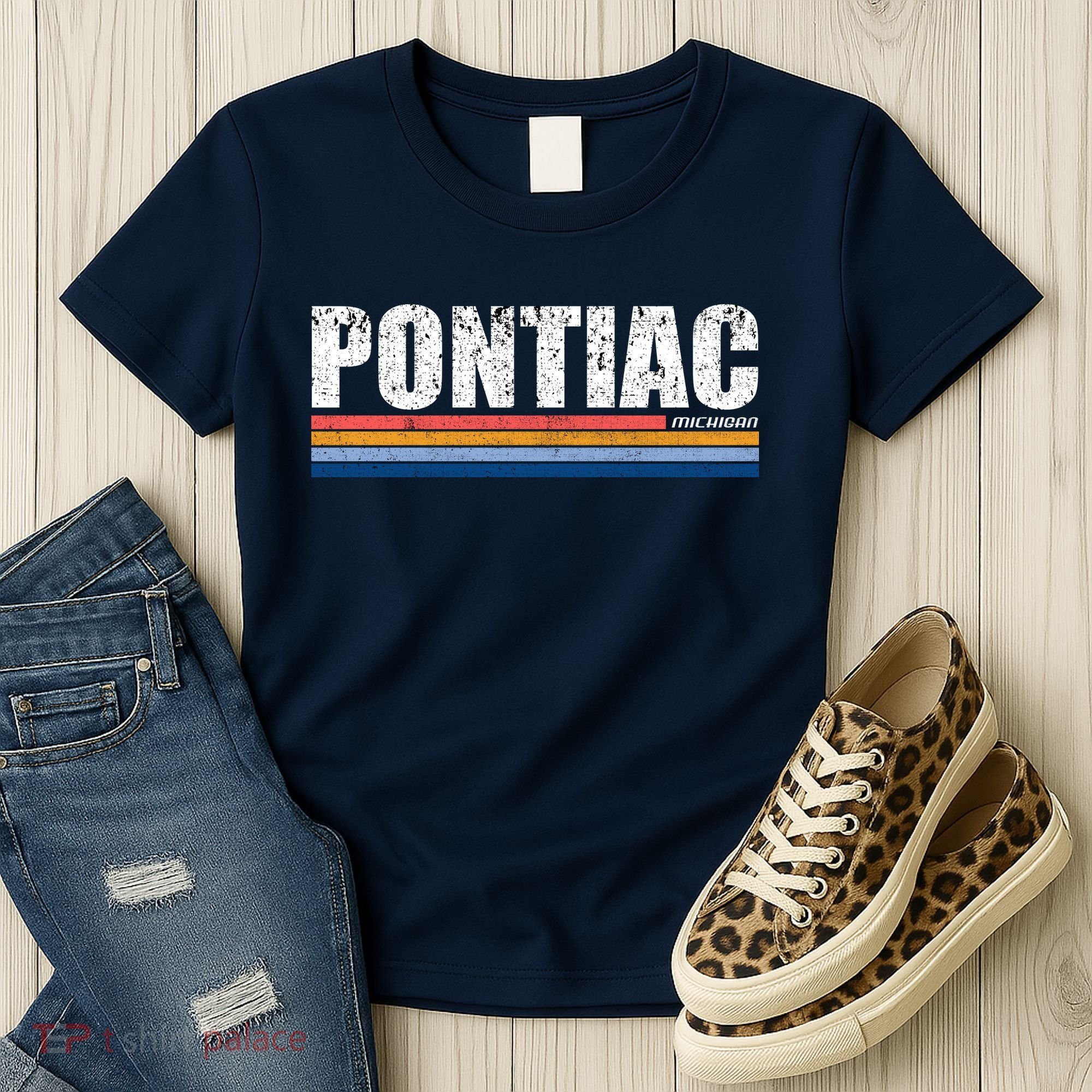 Pontiac Michigan Retro Women's T-Shirt