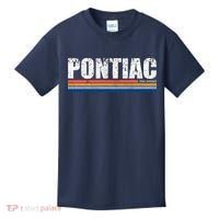 Pontiac Michigan Retro Kids T-Shirt thumb 0