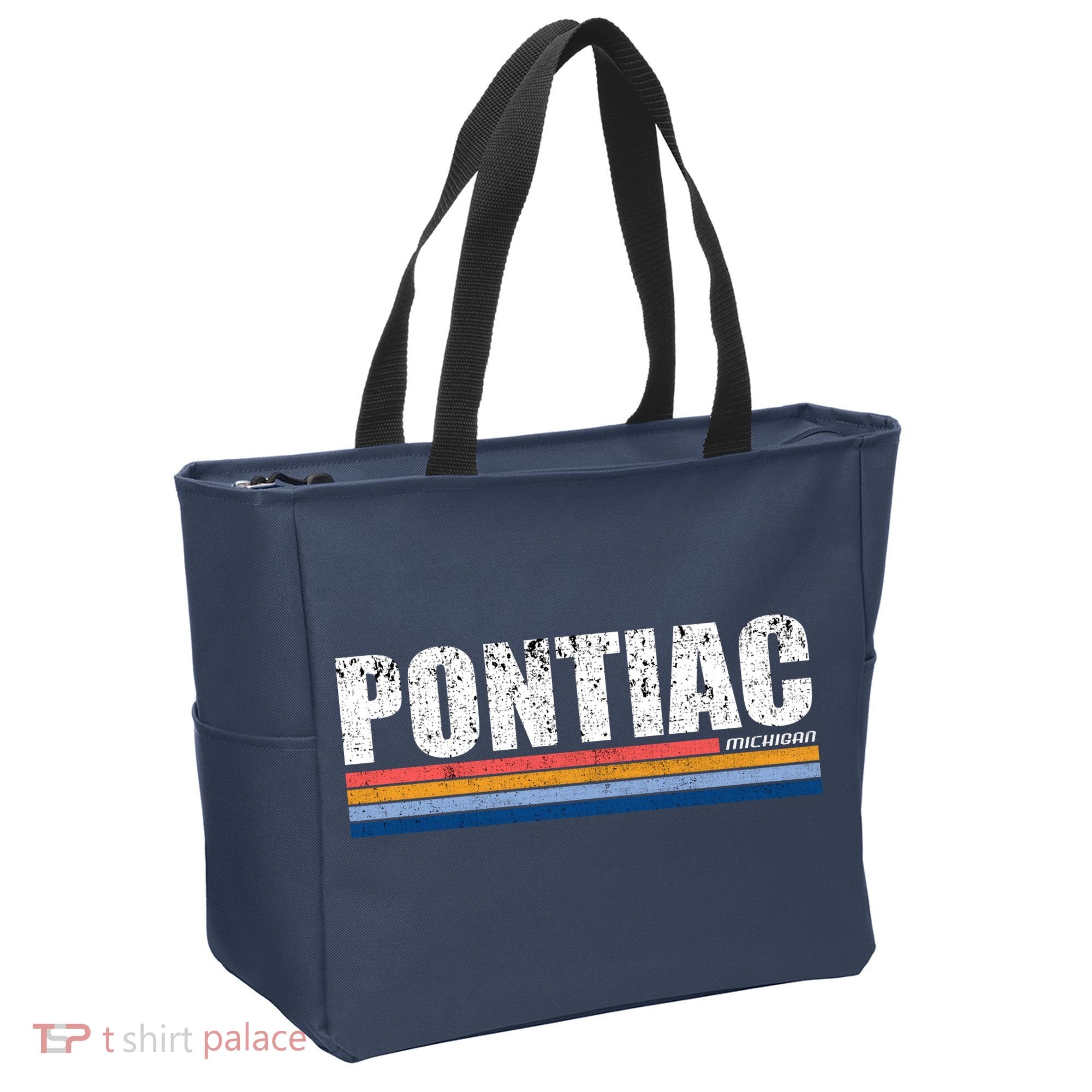 Pontiac Michigan Retro Tote Bag