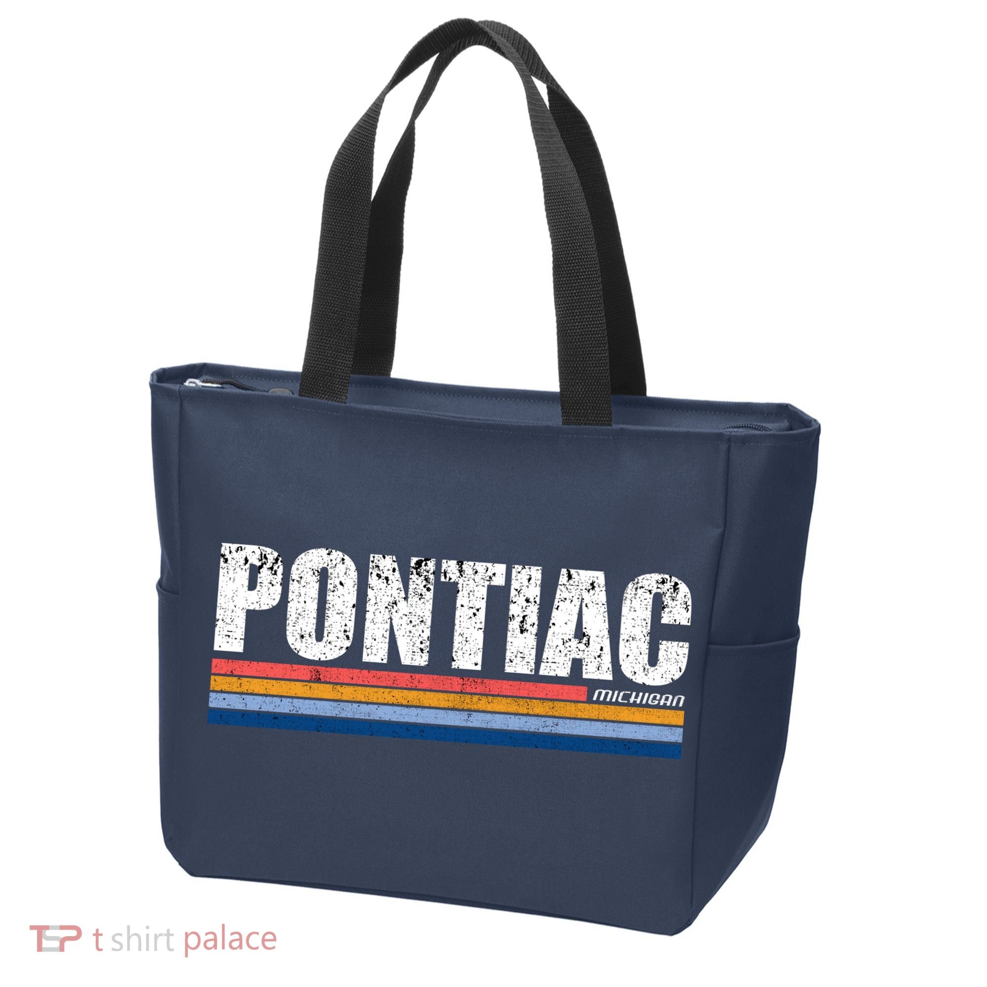 Pontiac Michigan Retro Tote Bag