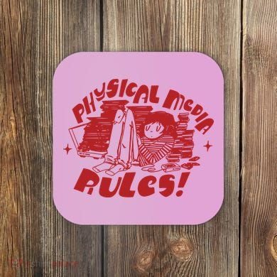 Physical Media Rules Coaster