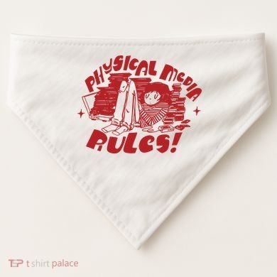 Physical Media Rules USA-Made Doggie Bandana