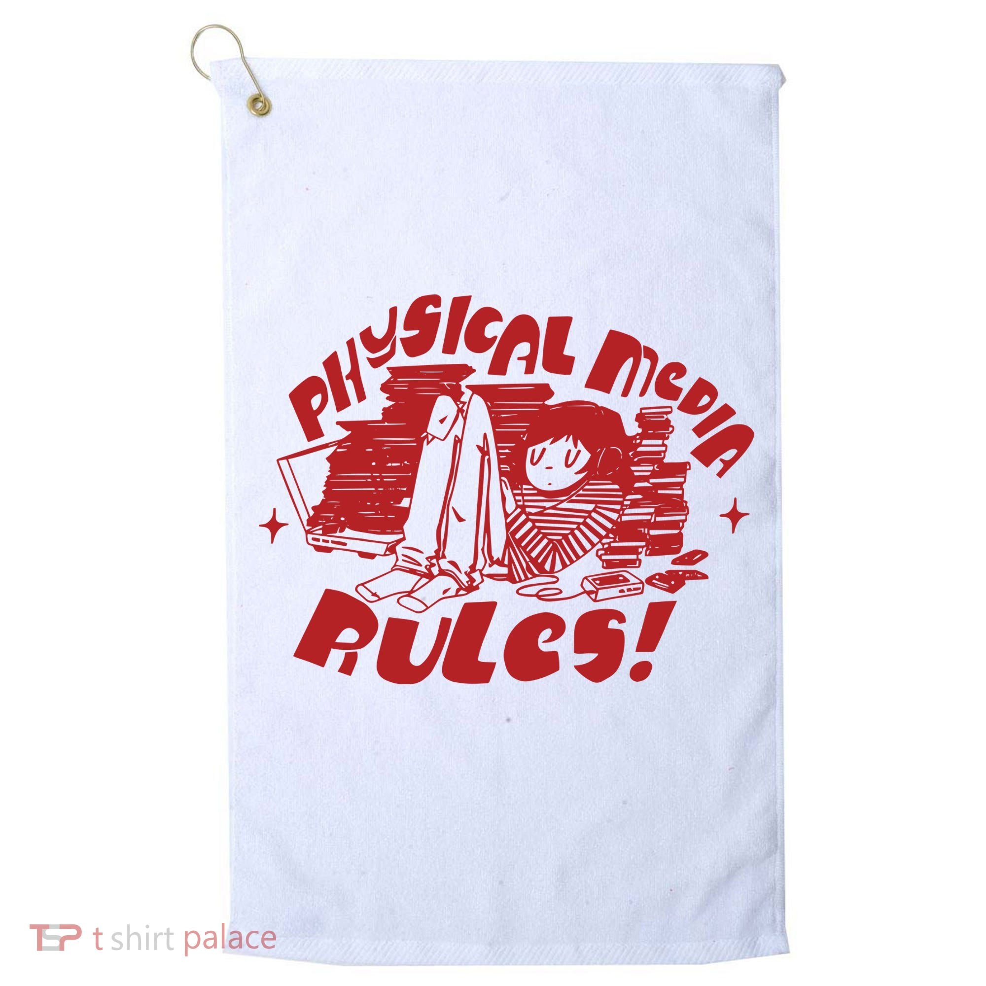 Physical Media Rules Golf Towel