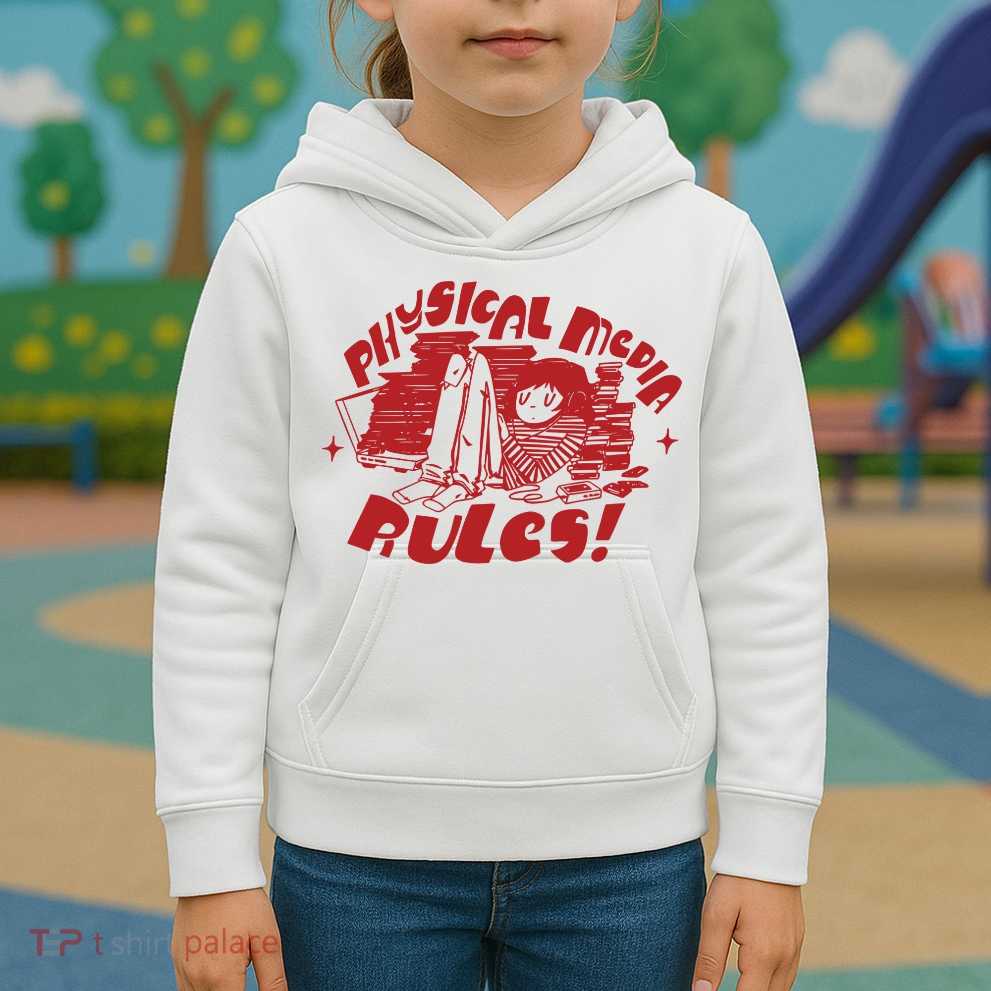 Physical Media Rules Kids Hoodie