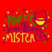 Pour Me Something Mister Mardi Gras Party Santa Hat thumb 1