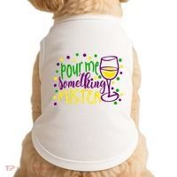 Pour Me Something Mister Mardi Gras Party Doggie Tank thumb 0