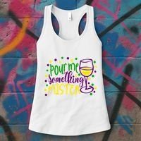 Pour Me Something Mister Mardi Gras Party Women's Tank Top thumb 3