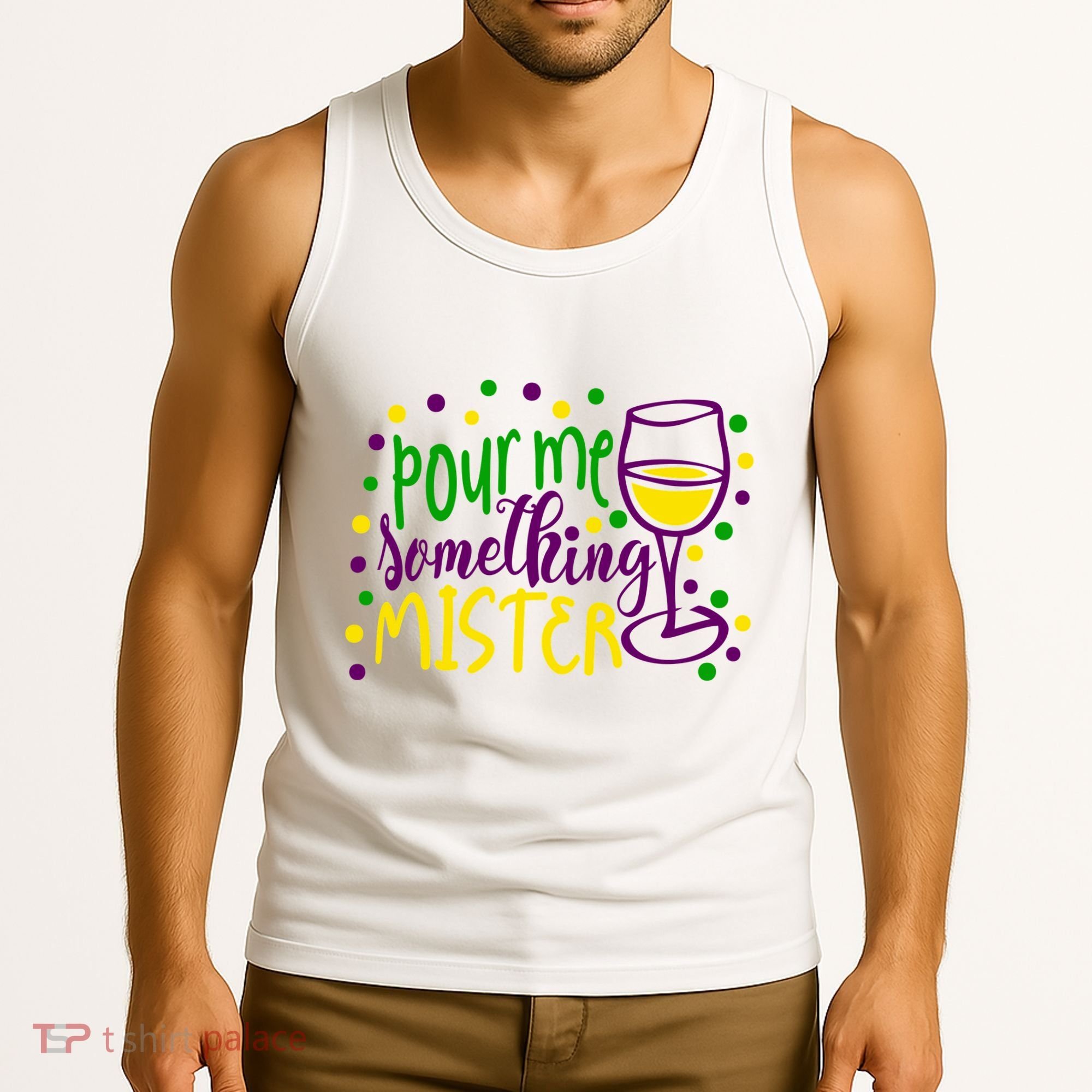 Pour Me Something Mister Mardi Gras Party Tank Top
