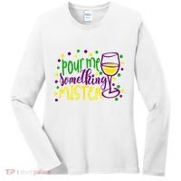 Pour Me Something Mister Mardi Gras Party Women's Long Sleeve Shirt thumb 0