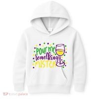 Pour Me Something Mister Mardi Gras Party Kids Hoodie thumb 0