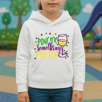 Pour Me Something Mister Mardi Gras Party Kids Hoodie thumb 3