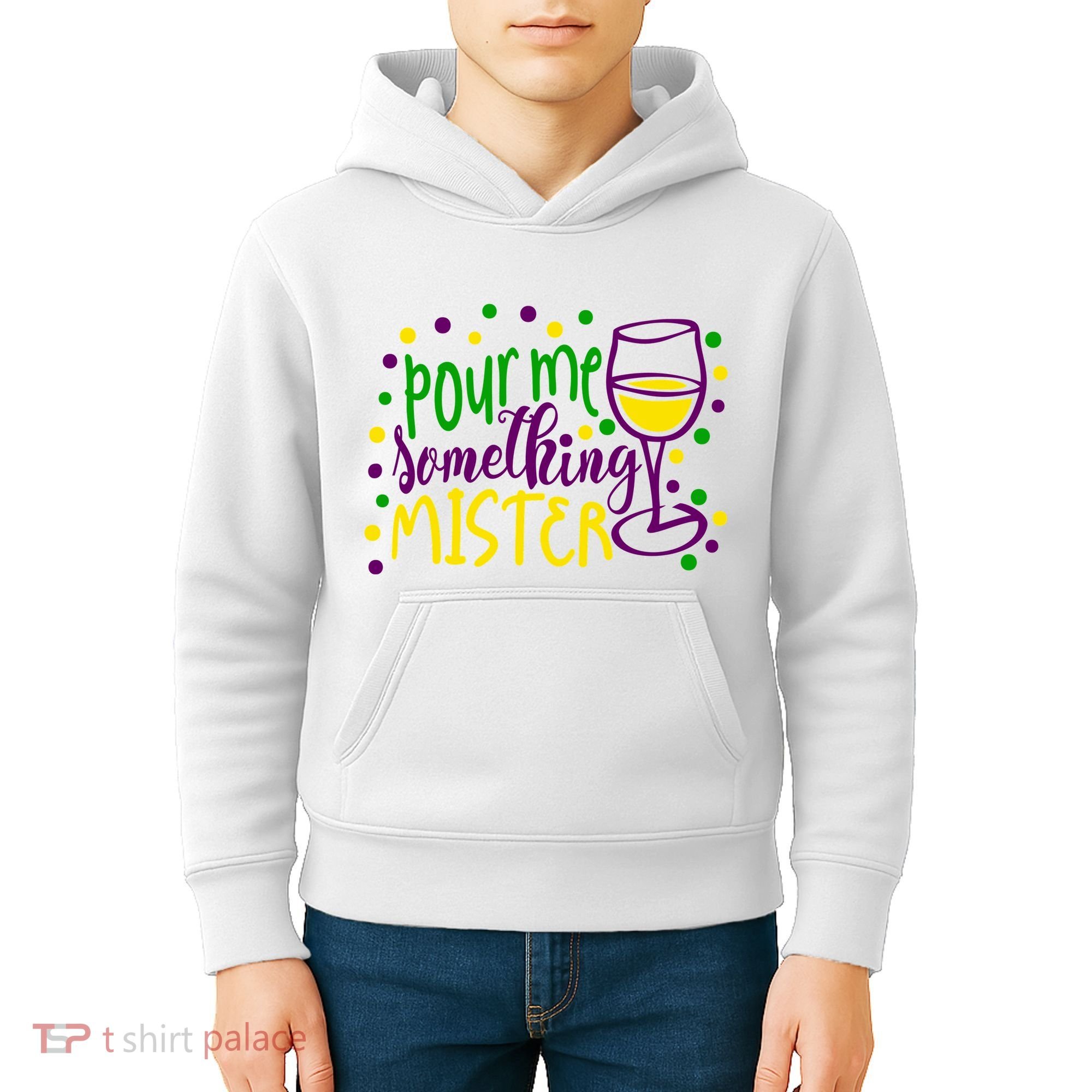 Pour Me Something Mister Mardi Gras Party Kids Hoodie