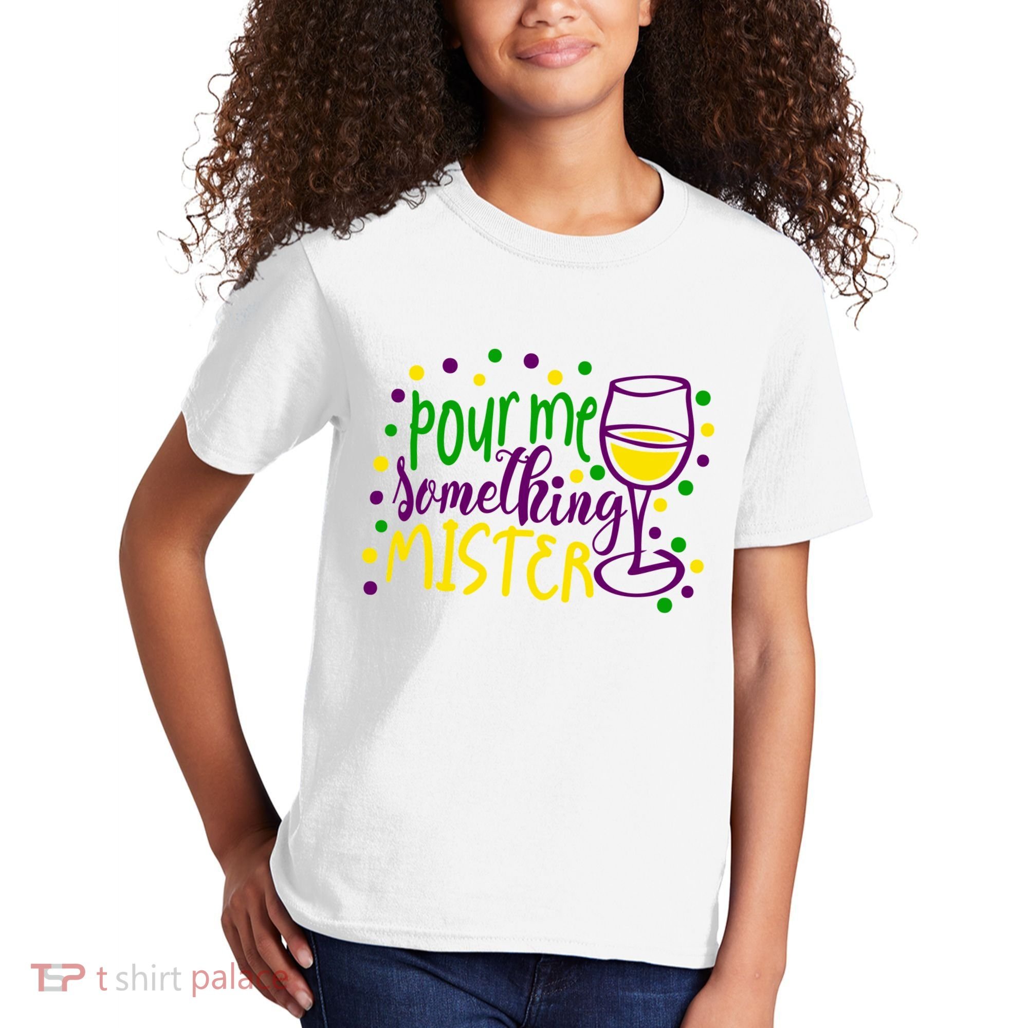 Pour Me Something Mister Mardi Gras Party Kids T-Shirt