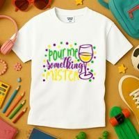 Pour Me Something Mister Mardi Gras Party Kids T-Shirt thumb 3