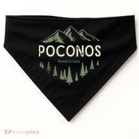 Pocono Mountains Souvenir Poconos Pennsylvania  USA-Made Doggie Bandana thumb 0