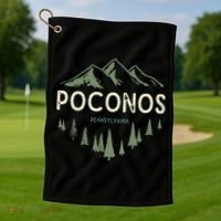 Pocono Mountains Souvenir Poconos Pennsylvania  Golf Towel thumb 1