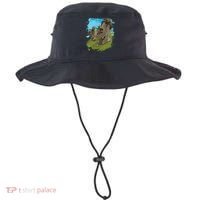 Polynesian, Moai Statue Easter Island By Zany Brainy Bucket Hat thumb 0